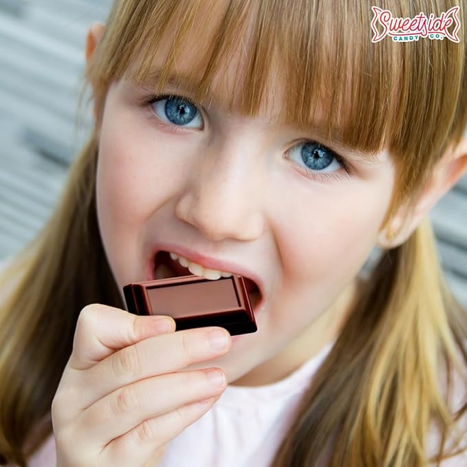 Zero Sugar Milk Chocolate Miniature Bars Candy Individually Wrapped Bulk for Melt in Your Mouth Indulgence - Free Mini Bites for On the Go, 2lb