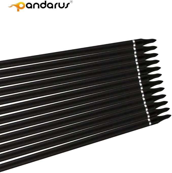 30/32" Inch ST0.006 Hunting Arrows for Compound & Recurve Bow,100% Carbon Archery Target Arrows with Removable Tips for Accurate Hunters & Bowhunters (Pack of 12)