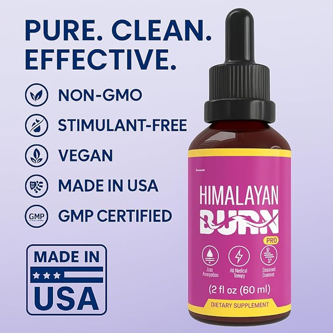 Himalayan Burn Pro Dietary Supplement, 2 fl oz, Natural Energy Blend, 60 Servings (2)
