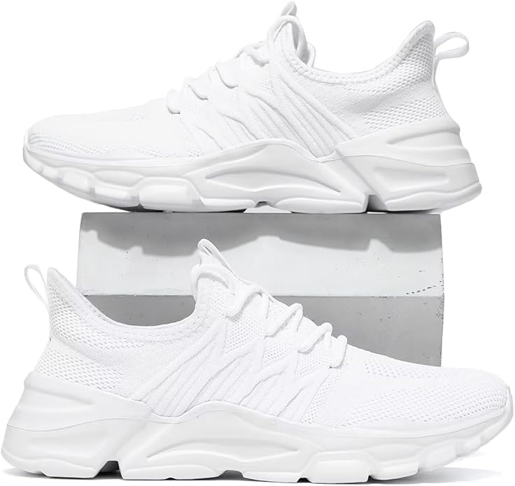 Mens Slip On Running Shoes Athletic Walking Trainers Lightweight Breathable Mesh Tennis Sneakers