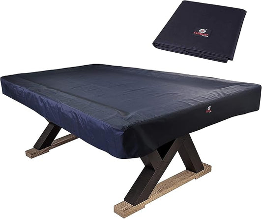 7/8/9FT Heavy Duty 600D Polyester Canvas Billiard Pool Table Cover(7 Colors Available) (Black, 7-Foot)