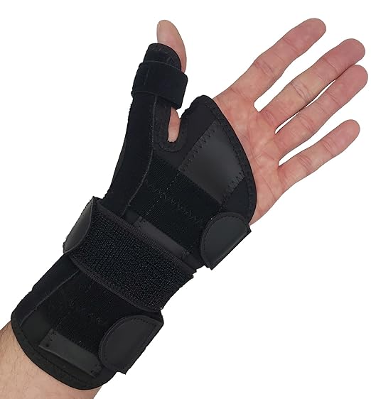 Thumb Splint & Wrist Brace | Carpal Tunnel Wrist Splint with Trigger Thumb Brace Spica | Stabilizer & Support For Tendonitis Pain, Arthritis, CMC, Tenosynovitis, De Quervain Women Men LARGE, LEFT HAND