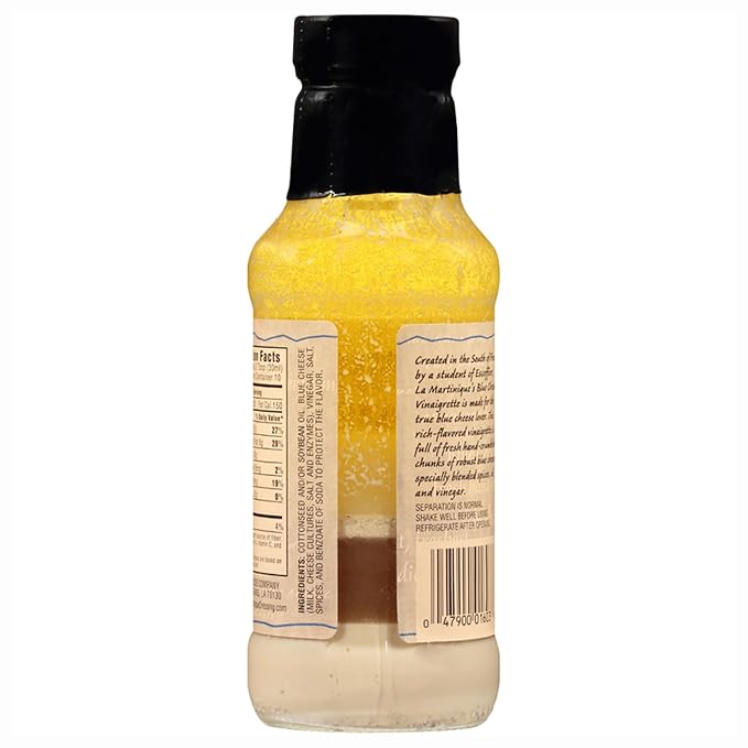 La Martinique Blue Cheese Vinaigrette Dressing 10 Ounce Bottle (Pack of 6)