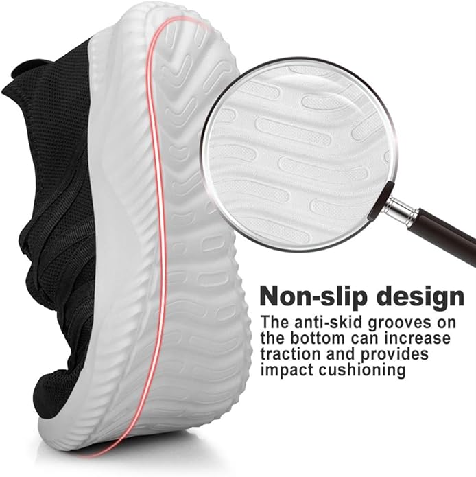 Feethit Mens Slip On Running Shoes Breathable Lightweight Comfortable Fashion Non Slip Sneakers for Men