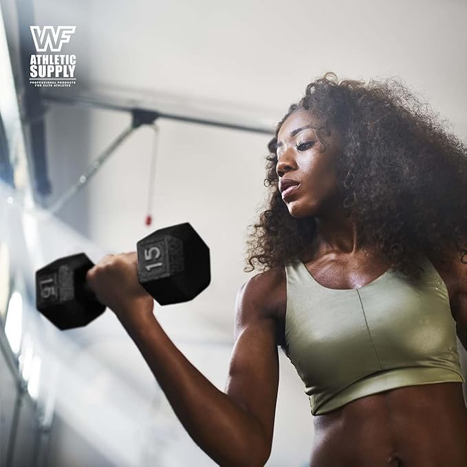 WF Athletic Supply 200Lb Dumbbell Set, 10-30Lb Dumbbell Set with A Frame Storage Rack for Muscle Toning, Strength Building & Weight Loss - Multiple Choices Available