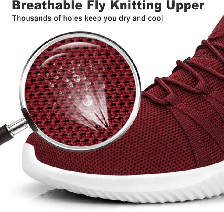 Feethit Mens Slip On Running Shoes Breathable Lightweight Comfortable Fashion Non Slip Sneakers for Men