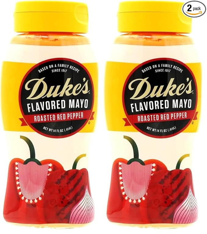 Duke's Fire Roasted Red Pepper Flavored Mayonnaise (Pack of 2)