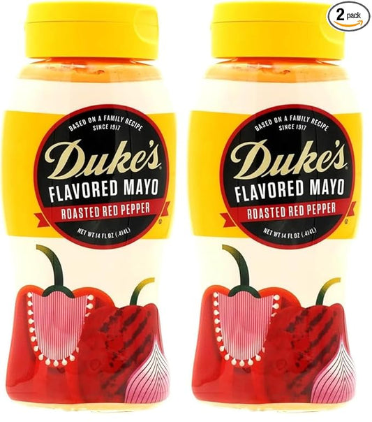 Duke's Fire Roasted Red Pepper Flavored Mayonnaise (Pack of 2)
