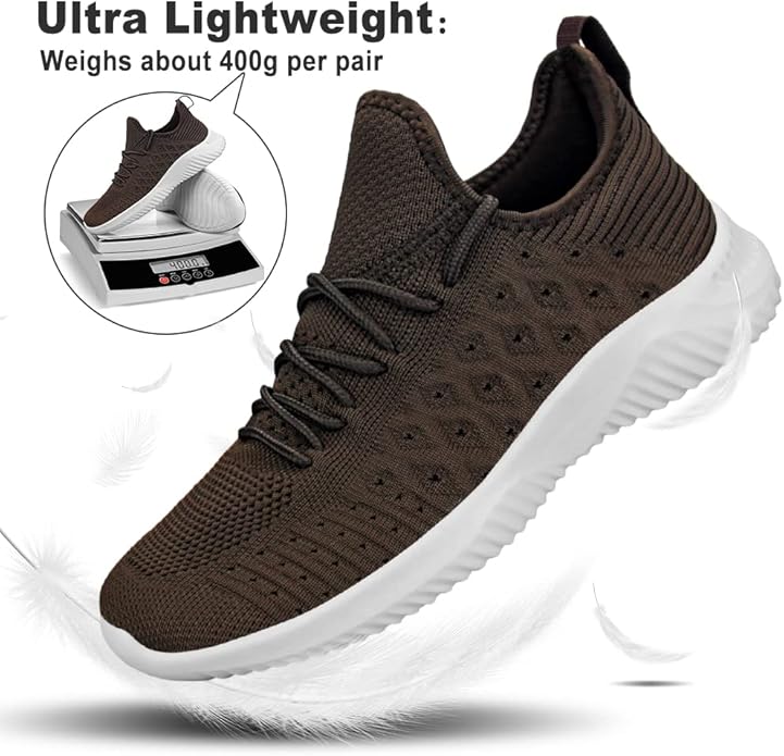 Feethit Mens Slip On Walking Shoes Lightweight Breathable Non Slip Running Shoes Comfortable Fashion Sneakers for Men