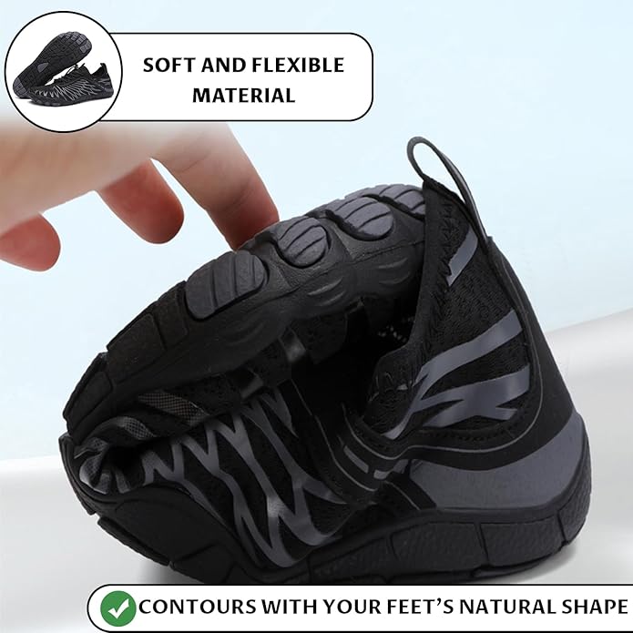 Hike Barefoot Shoes Womens Mens Footwear for Walking,Barefoot Shoe with Wide Toe Box,Healthy & Non-Slip,Breathable Barefoot Vitality Water Shoes for Women,Beach Pool Swim Shoe for Men (Unisex)