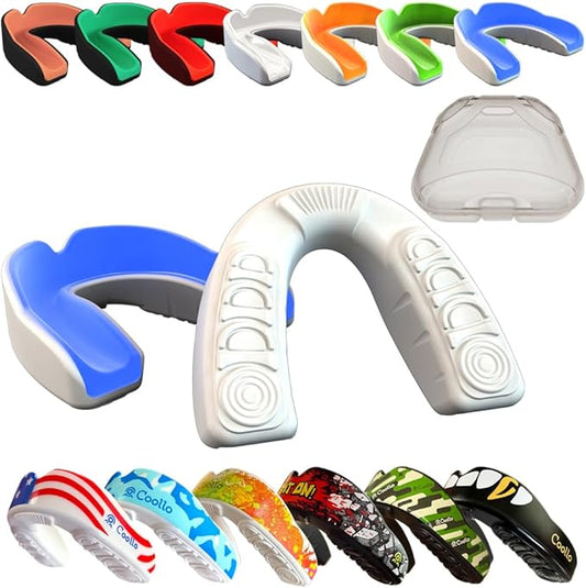 Boil and Bite Mouth Guard (Youth & Adult) DA Custom Fit Sport Mouthpiece for Football, Hockey, Rugby, Lacrosse,Boxing,MMA(Free Case Included!)