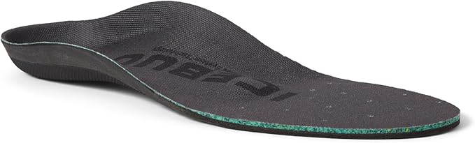 Icebug Comfort Insoles with Dynamic Arch Support, Charcoal High Arch, M 8/W 9.5-10
