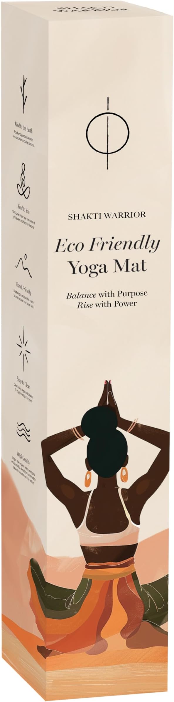 Cork Yoga Mat - Artist Designed, Premium Printed Eco-Friendly Non-Slip mat, Great for Regular & Hot Yoga, Pilates, Workouts 72 inch x 24 inch x 3mm Thick