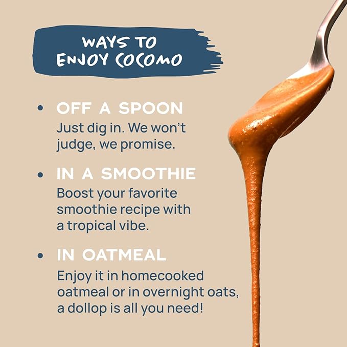Cocomo Coconut Peanut Butter Spread, 16 oz - Organic Peanut Butter, Natural, Gluten Free, Vegan, High Protein, Healthy Snack, Smooth and Creamy