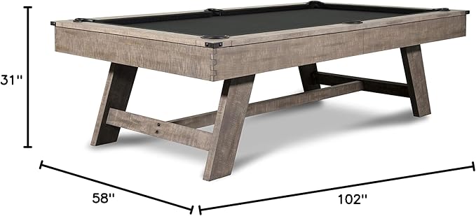 Nixon Billiards - Hunter Slate Billiard Pool Table (Wood Leg) - Antique - 8 ft - White Glove Installation