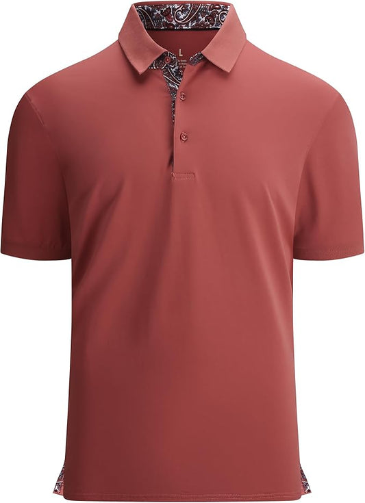 Alex Vando Mens Polo Shirts Short Sleeve Regular Fit Fashion Designed Shirt