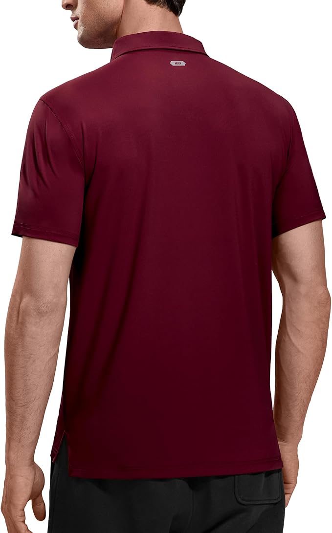 MIER Polo Shirts for Men Short Sleeve Dry Fit Performance Golf Tennis Active Collared Shirts, UPF 50+ Sun Protection