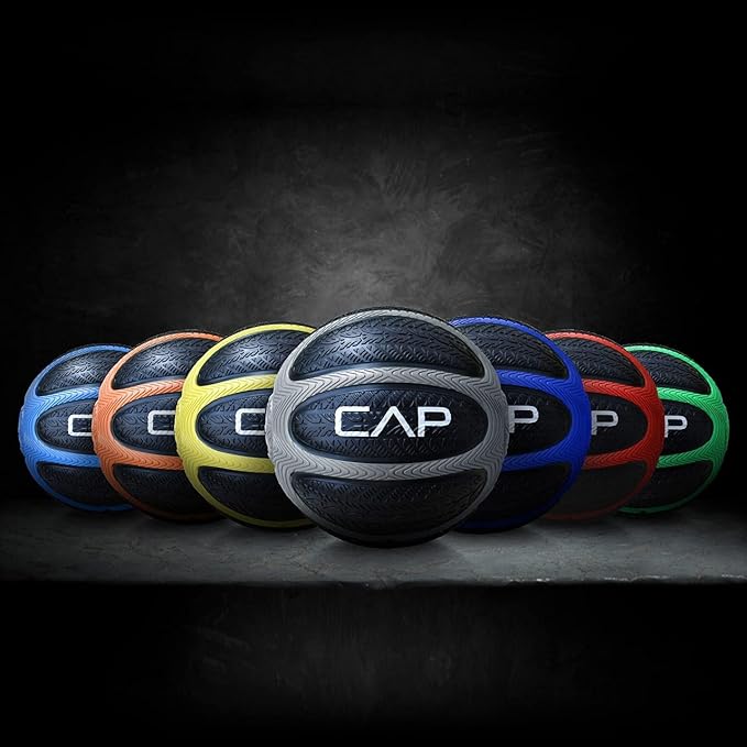 WF Athletic Supply Medicine & Exercise Ball - Durable Rubber & Consistent Weight Distribution; Comfort Textured Grip for Strength, Balance & Core Training, Multiple Choices Available