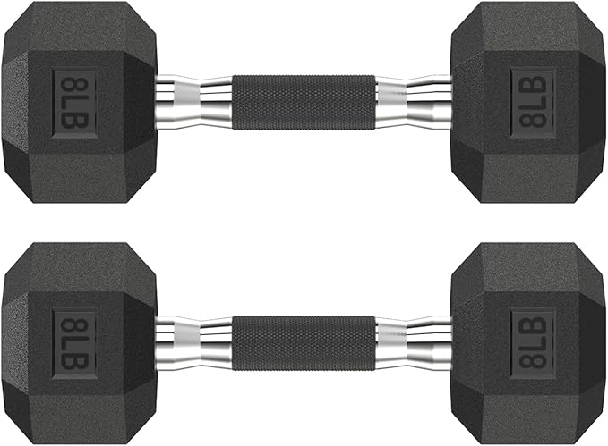 Hex Dumbbell Set 2.5-400 lb, Rubber Encased Exercise & Fitness Dumbbells, Weights Dumbbells Set of 2, Hand Weight for Strength Training