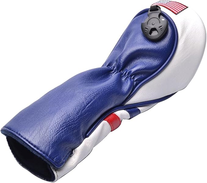 GOOACTION USA Golf Club 3 5 Fairway Wood Headcover American Stars and Stripes Flag Synthetic Leather Patriotic Head Covers Protector