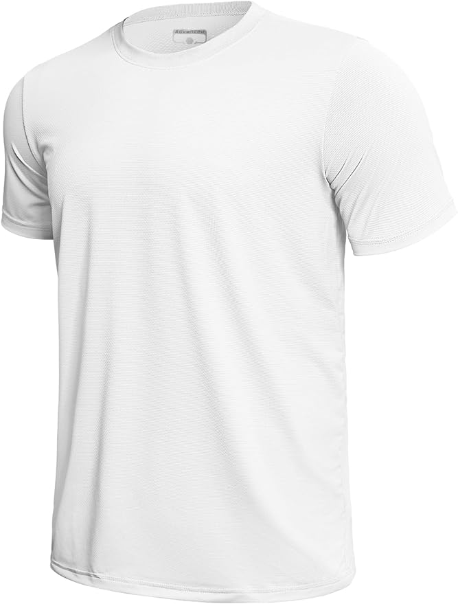 GEMYSE Men's Running Short Sleeve Shirt Sun Protection Quick Dry Moisture Wicking T-Shirts UPF 50+ for Workout