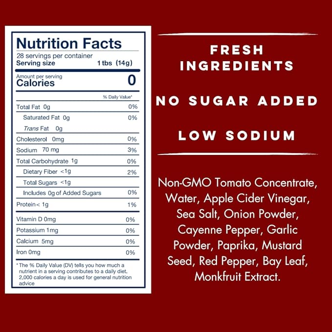 Yo Mama's Foods Keto Spicy Ketchup – Pack of (2) - No Sugar Added, Low Carb, Vegan, Gluten Free, Paleo Friendly, and Made with Whole Non-GMO Tomatoes!