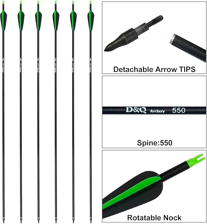 D&Q Archery Bow and Arrow Set for Adults Beginner Teenagers Youth, Takedown Recurve Bow 20lbs 30lbs 40lbs Left and Right Handed Bow, Recurve Bow Set for Outdoor Target Practice