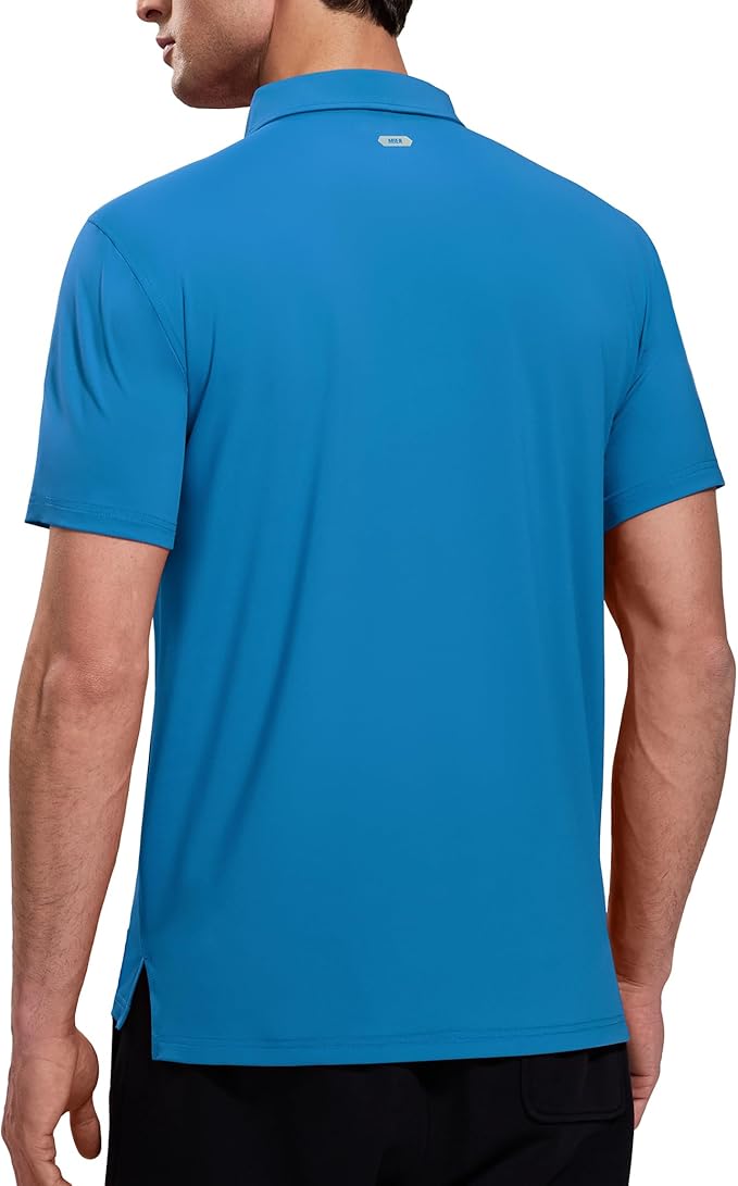 MIER Polo Shirts for Men Short Sleeve Dry Fit Performance Golf Tennis Active Collared Shirts, UPF 50+ Sun Protection