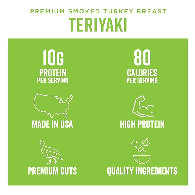 Chef's Cut Real Turkey Teriyaki Jerky, 2.5 Ounce (4 Pack)