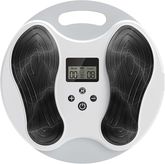 EMS Foot Massager for Neuropathy Relief, TENS Foot Nerve Circulation Stimulator for Pain Relief, Muscle Stimulator with 4 Body Pads, Relieves Swelling, Cramps, Plantar Fasciitis