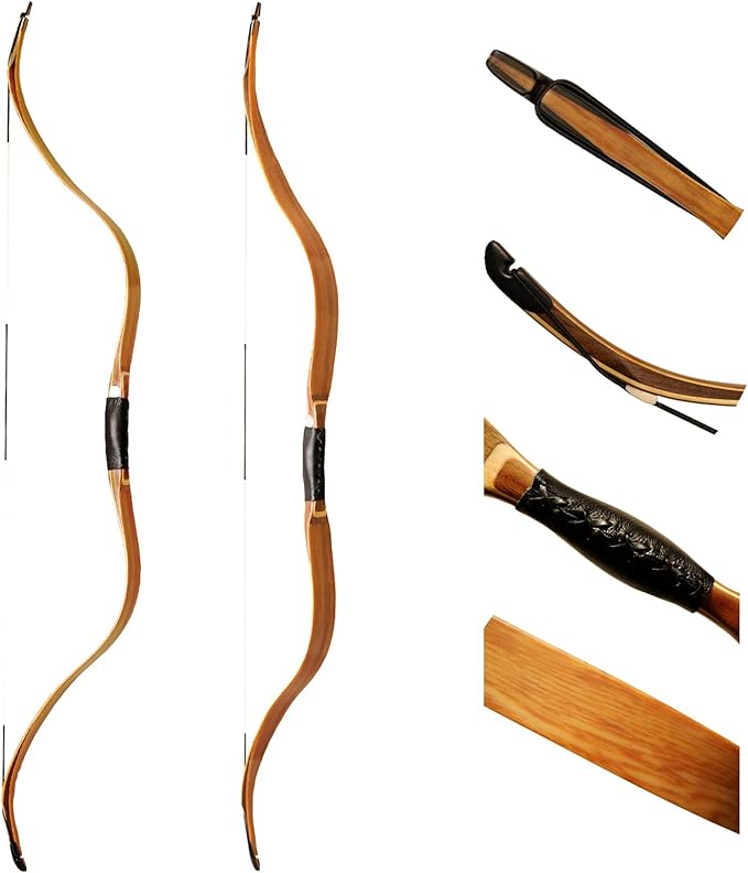AF Archery Tatar Recurve Bow, 54" Traditional Laminated Horse Bow for Mounted Archery and Precision Shooting Longbow Left Right Hand