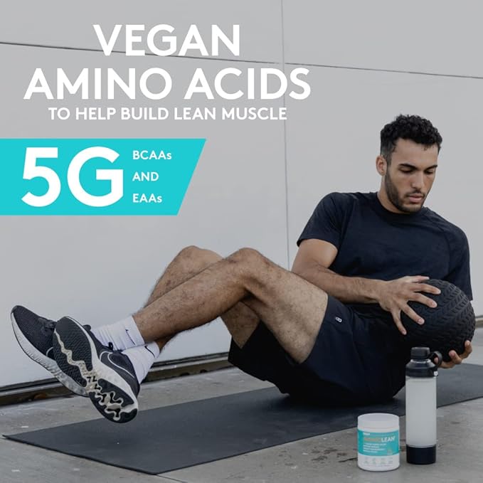 RSP NUTRITION AminoLean Natural Pre Workout Powder, Sucralose Free Amino Energy with No Artificial Dyes, Vegan BCAAs and Weight Management, Acai, 25 Serv