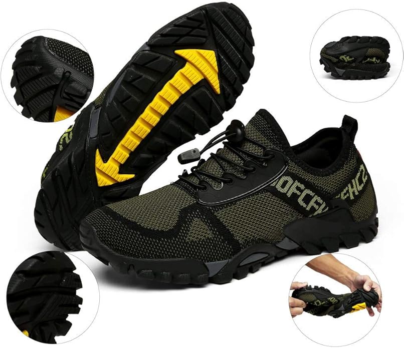 ABAO Hiking Shoes Men Women Outdoor Sports Shoes Non-Slip Breathable Sneakers Low Top Walking Shoes for Outdoor Trailing Trekking Walking Climbing Travel Lightweight