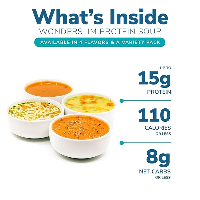 WonderSlim Protein Soup, Tomato, Low Fat, Gluten Free (7ct)
