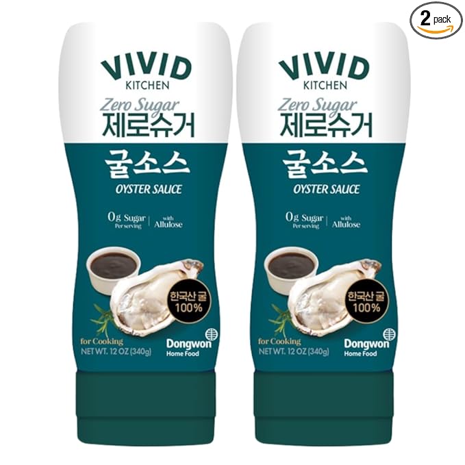 VIVID KITCHEN Oyster Sauce| Zero Sugar & Low-Calorie Sauces | No Preservatives | Versatile, Easy-to-Squeeze (2 Pack) (Oyster Flavor) for Cooking, Stir-Fries, Marinades, and Dipping Sauces