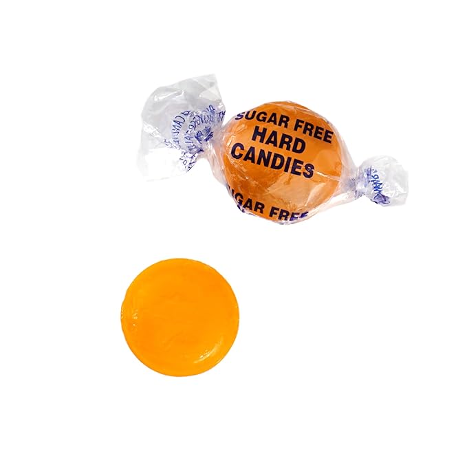 Arcor Sugar Free Butterscotch Hard Candy, 2 Pound Bulk Bag (Approx 140 pieces), Individually Wrapped Hard Candy, The Hampton Popcorn & Candy Company