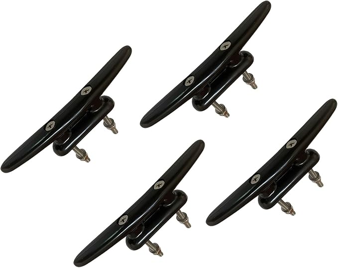 Boat Cleat Black Nylon Dock Cleat Kayak Cleat,3inch,4 inch,5 inch,6 inch,8 inch,4pack with Fasteners