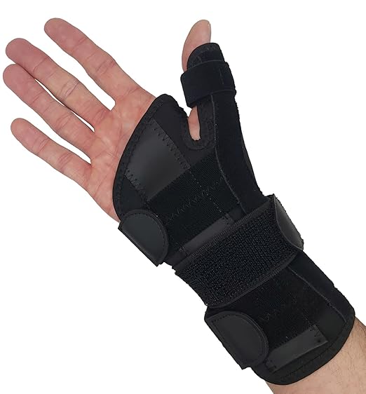 Thumb Splint & Wrist Brace | Carpal Tunnel Wrist Splint with Trigger Thumb Brace Spica | Stabilizer & Support For Tendonitis Pain, Arthritis, CMC, Tenosynovitis, De Quervain Women Men SM/MED RIGHT HAND