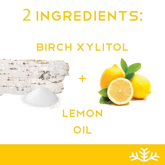 Lemon Xylitol Candy Chips - SNØ 1LB Bag- Sugar-Free Candy With Only 2 Ingredients | Low Carbs, Diabetic-Friendly, Non-GMO, Vegan, GF & Kosher | Purest candy in the world!