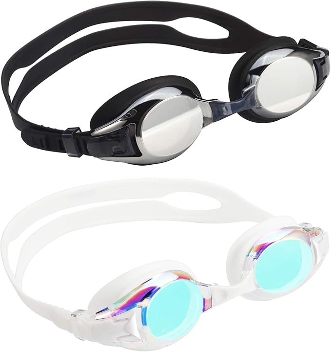 Aegend 2 Pack Kids Goggles, Swimming Goggles for Kids Age 4-16 Boys and Girls Youth, Anti-Fog Waterproof Anti-UV Pool Goggles