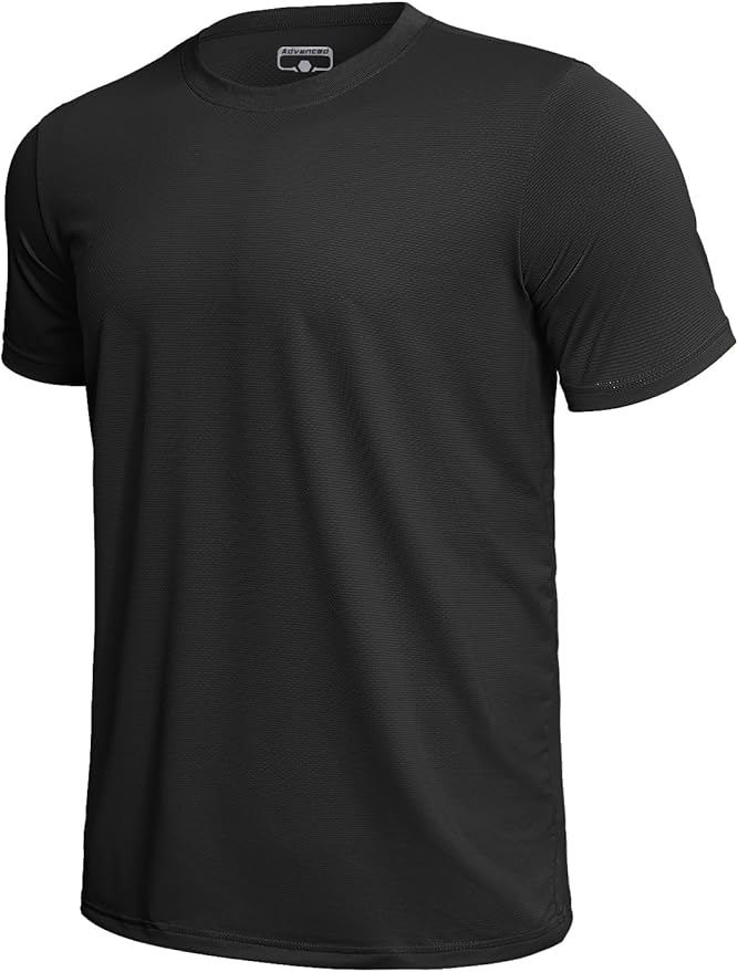 GEMYSE Men's Running Short Sleeve Shirt Sun Protection Quick Dry Moisture Wicking T-Shirts UPF 50+ for Workout