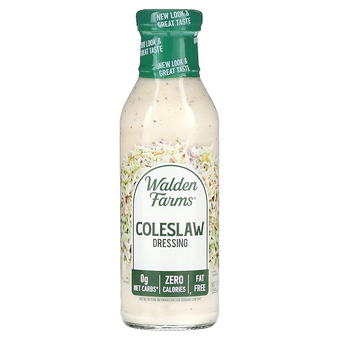 Walden Farms Coleslaw Dressing – Calorie-Free, Gluten-Free, Low Carb, Keto-Friendly, Sugar-Free, Fat-Free, Dairy-Free Creamy Coleslaw Flavor – 12 oz Bottle