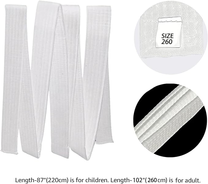 8.6ft Long Soft Belt for Martial Arts Karate Taekwondo Judo