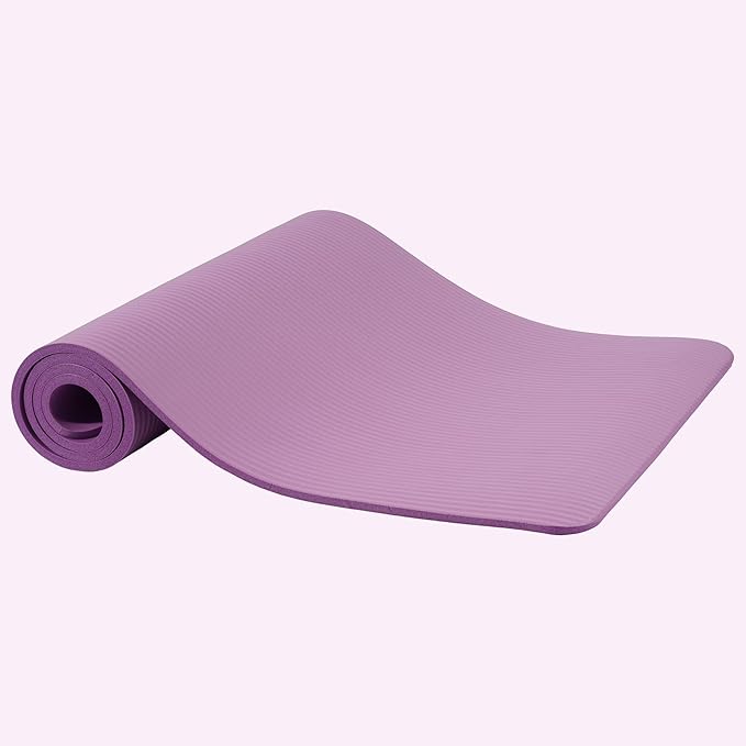Yoga Mat, 1/2-Inch Extra Thick High Density Exercise Mat, Anti-Tear Exercise Yoga Mat with Carrying Strap, Suitable for Various Yoga Exercises
