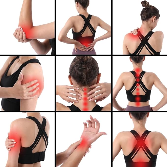 Muscle Roller Stick for Athletes, Massage Roller to Reduce Muscle Soreness, Cramping & Tightness - Legs, Arms, Back & Calves (Black Pink- 18 inch)