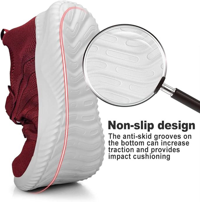 Feethit Mens Slip On Running Shoes Breathable Lightweight Comfortable Fashion Non Slip Sneakers for Men