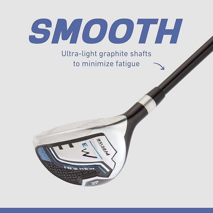 Precise M3 Men's Complete Golf Club Set, Includes Driver, Fairway, Hybrid, 6-PW, Putter, Stand Bag, 3 H/C's, Men’s Golf Clubs Full Set Right Handed, Regular, Petite or Tall Size