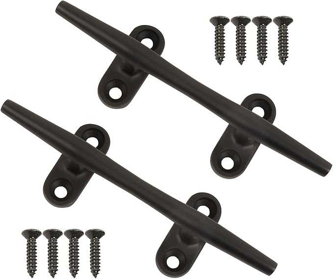 Boat Cleats 4 inch/5 inch/6 inch/8 inch Marine Dock Cleats Stainless Steel Boat Rope Cleat with Fasteners for Marine, Deck, Nautical Décor