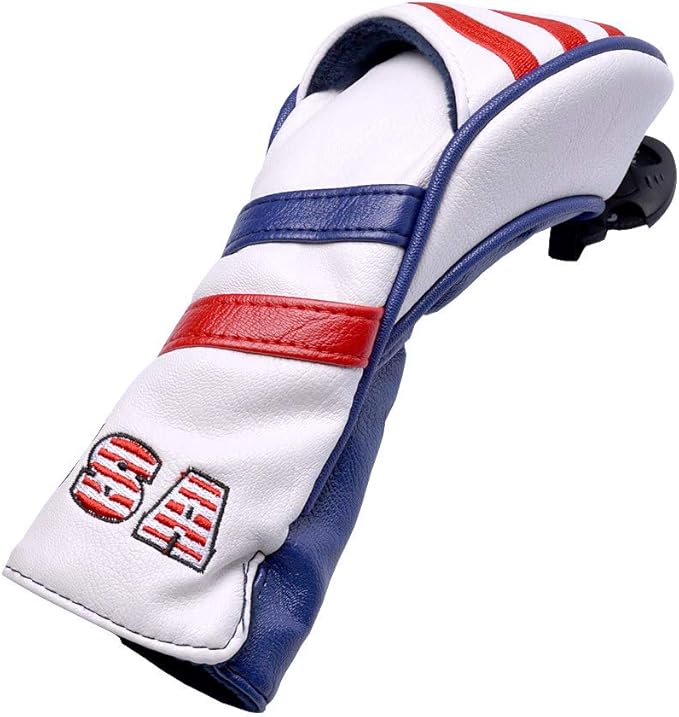 GOOACTION USA Golf Club 3 5 Fairway Wood Headcover American Stars and Stripes Flag Synthetic Leather Patriotic Head Covers Protector