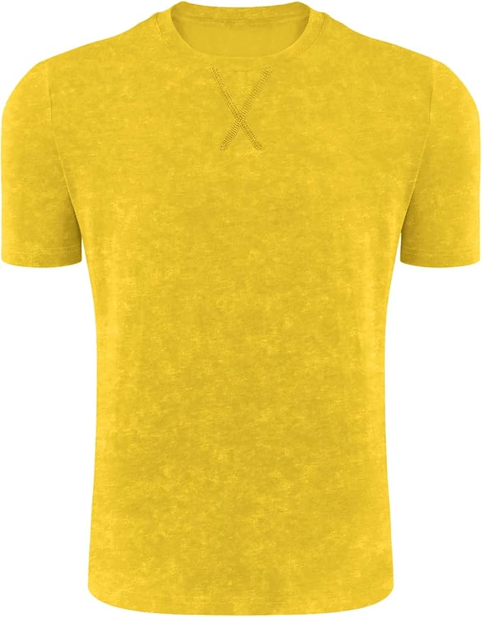 LOGEEYAR Men's Athletic Washed T-Shirts Basic Crew Neck Tees Tops Causal Distressed Cotton T Shirts for Men